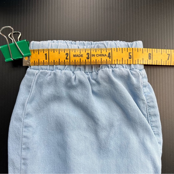 BLUE SPICE HIGH WAISTED PAPERBAG 100% LYOCELL JOGGERS SIZE XL CHAMBRAY - Picture 11 of 14